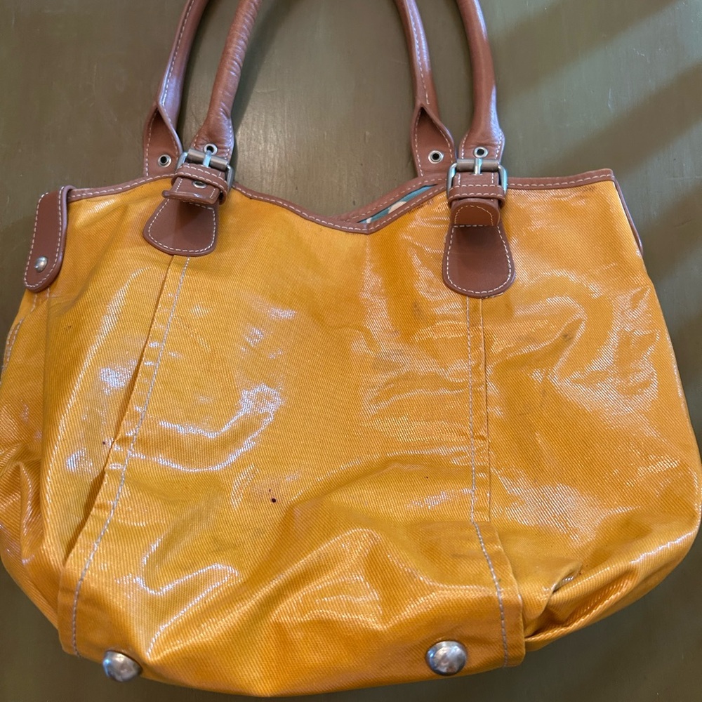 Boden Chic Yellow and Brown Tote Bag